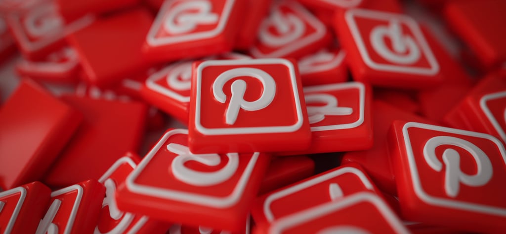 Logo de Pinterest. La lettre “p” blanche sur fond rouge