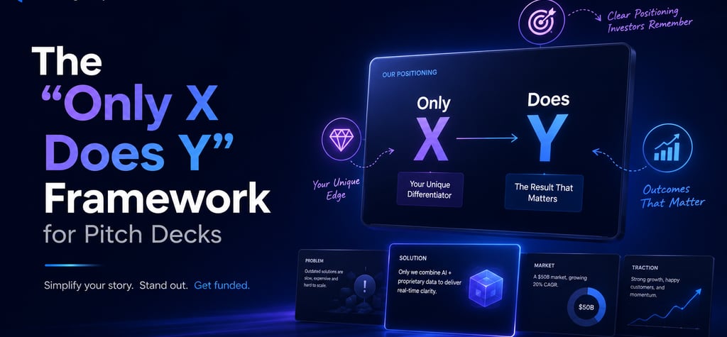 The "Only X Does Y" Framework for Pitch Decks