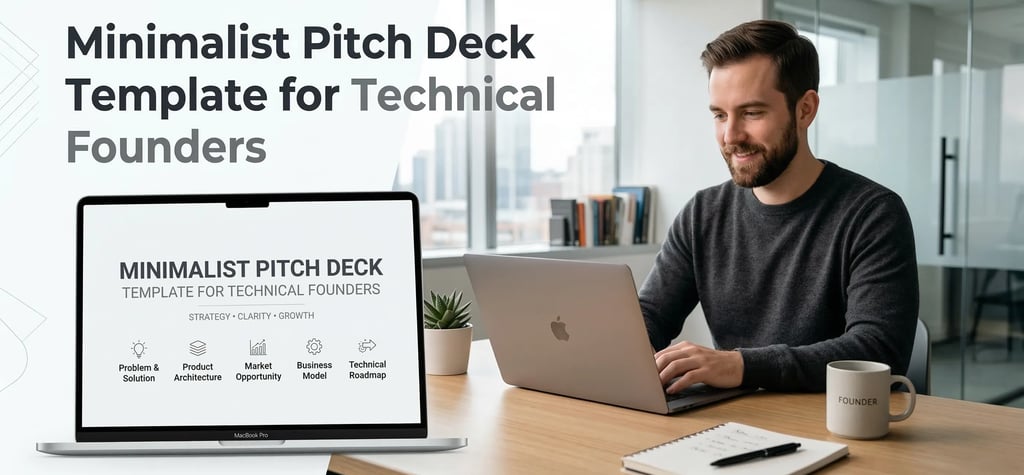 Minimalist Pitch Deck Template for Technical Founders