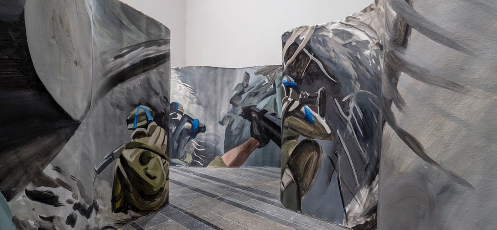 Battle in the Trench, 2025 аcrylic on canvas ©Lesia Khomenko