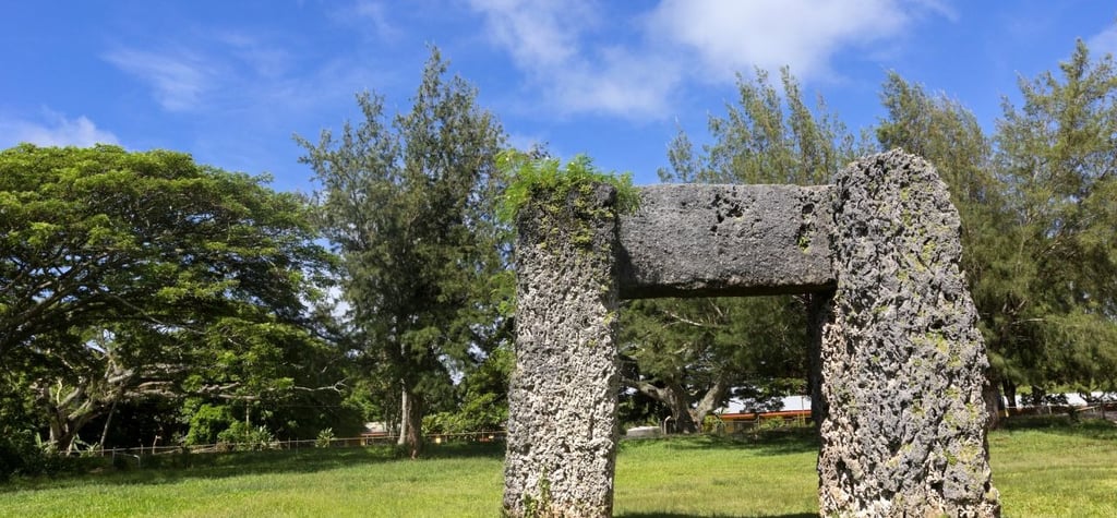 foto da Ha'amonga 'a Maui monumento megalítico em tonga