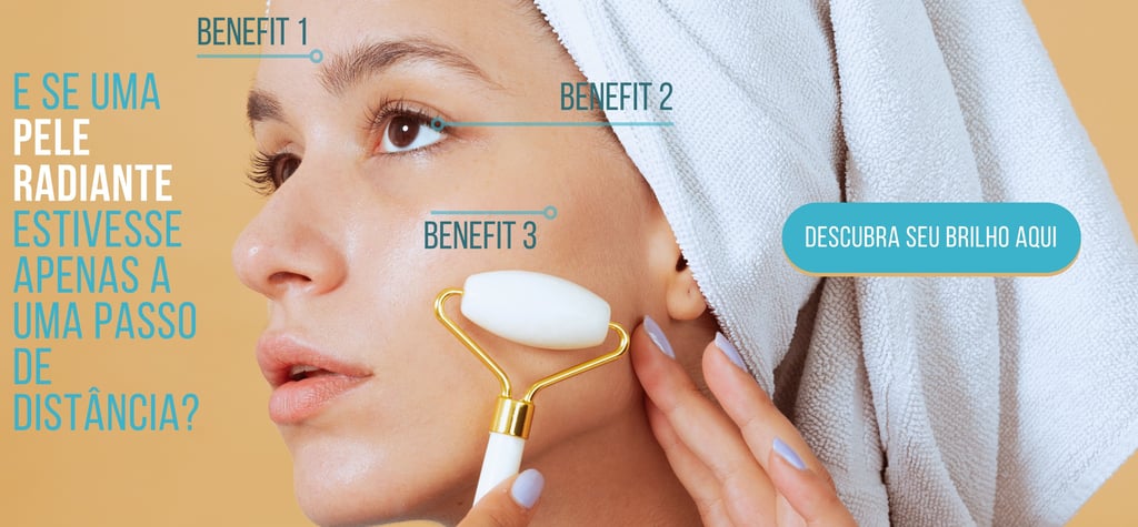 Ideias de banners para skincare - pele radiante