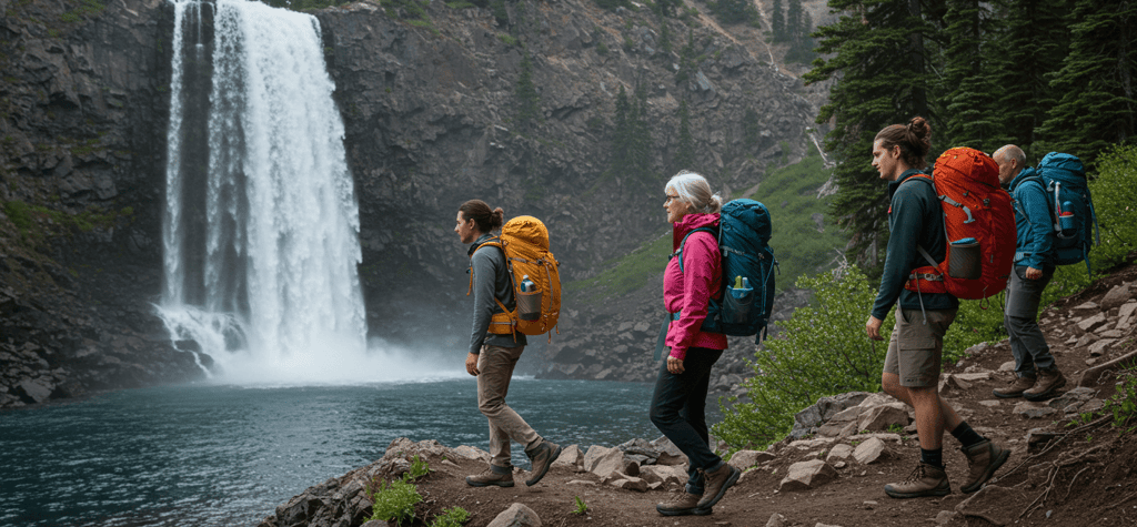 Hikers enjoying National Parks 2025, showcasing gear suitable for Crater Lake National Park travel 