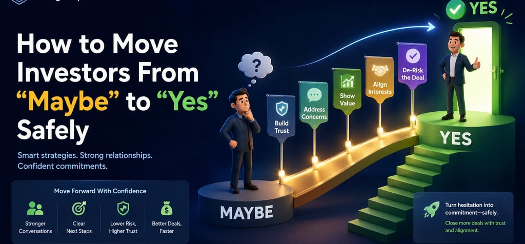 How to Move Investors From “Maybe” to “Yes” Safely