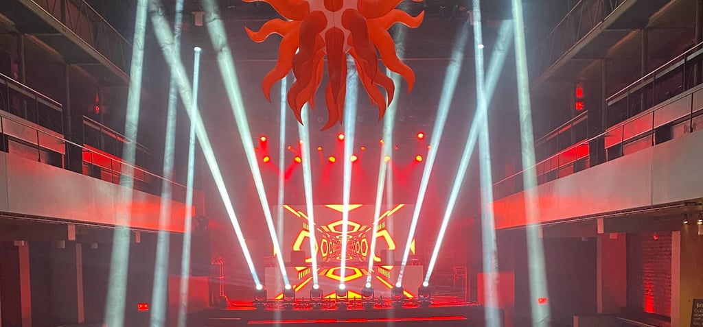 Show au club soda avec système d'éclairage