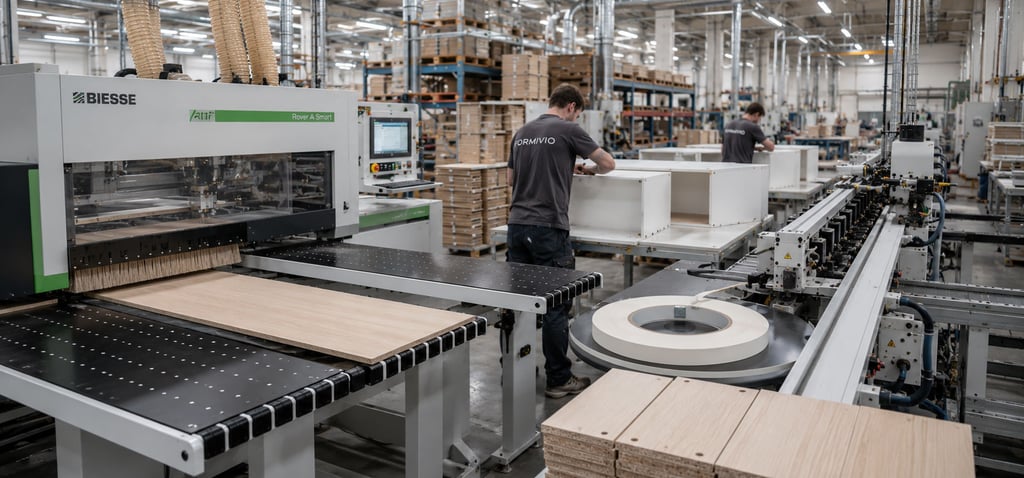 Modern CNC manufacturing of bespoke furniture components