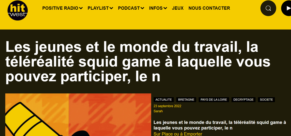 Hit West Jeunes et monde du travail