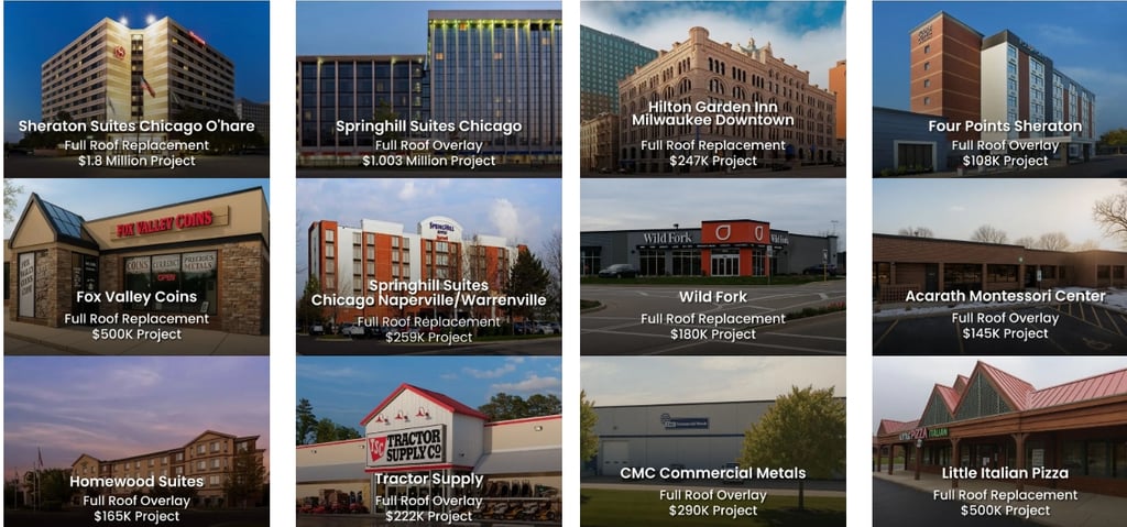 big commercial roofing projects we have done for clients