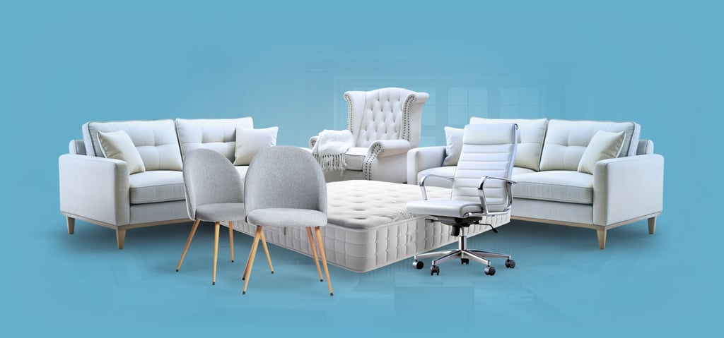 exemplo de estofados tratados pela Clean Master - sofás, cadeiras, colchões e poltronas