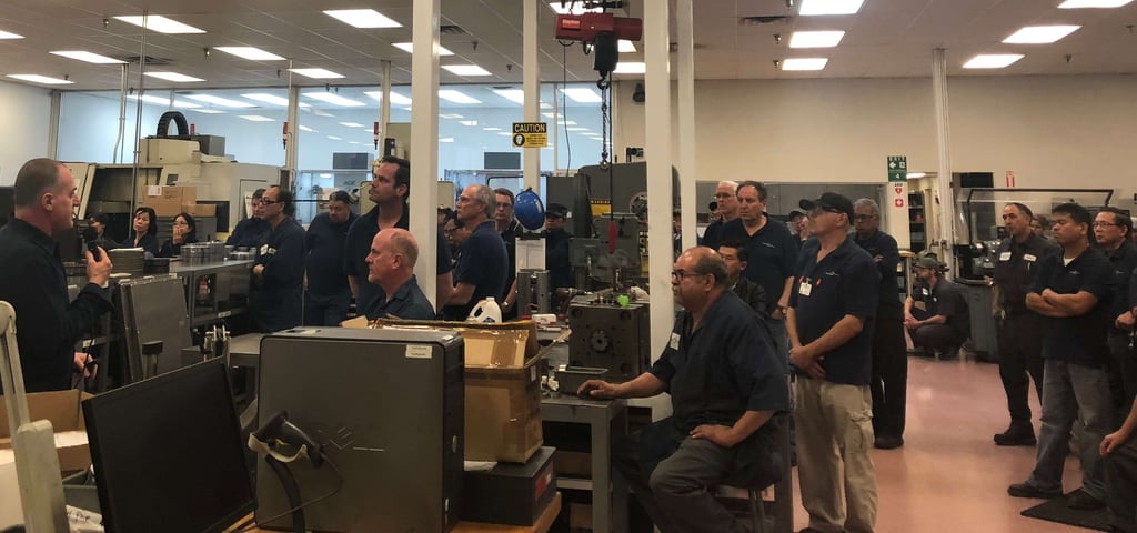 A Medicare1st advisor presents Medicare know-how to manufacturing employees and managers.