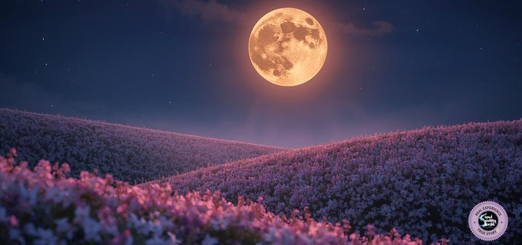 Pink Moon in the night sky Soul Sisters Tarot