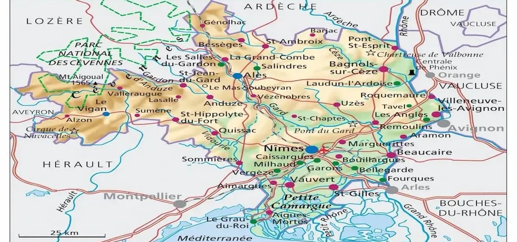 Zone d'intervention de Débarrasse Toit : Nîmes, Uzès, Alès et l'ensemble du département du Gard (30)