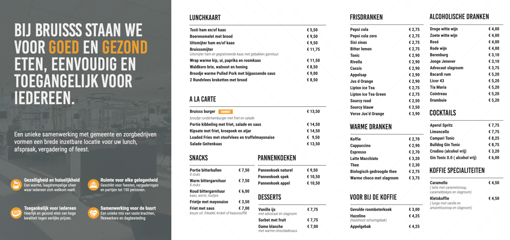 a menu of a restaurant with a menu listing