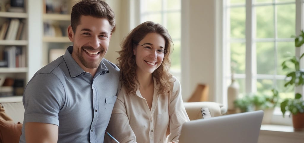 Un couple travail à domicile à temps choisi