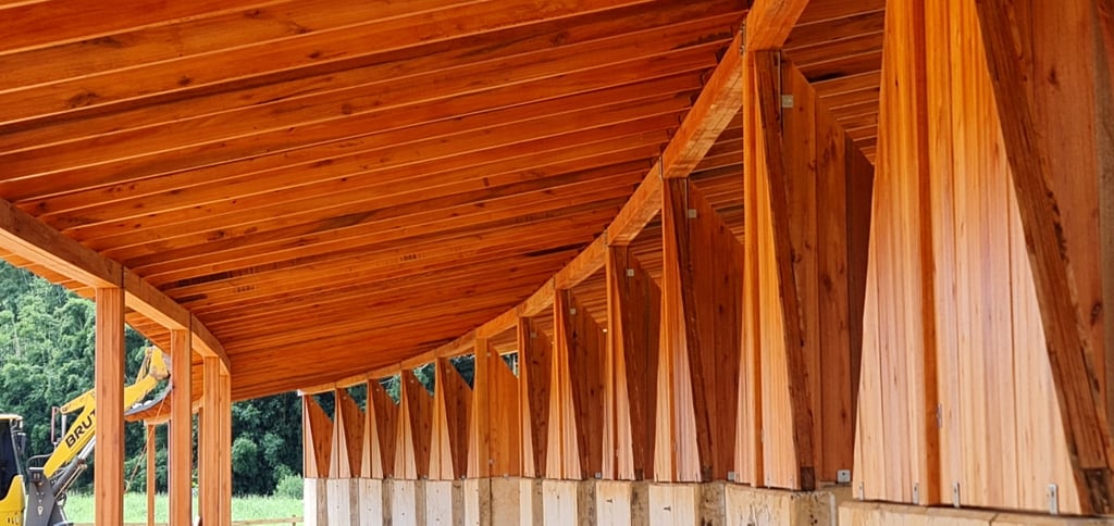 Varanda das baias do Haras modular prefabricado