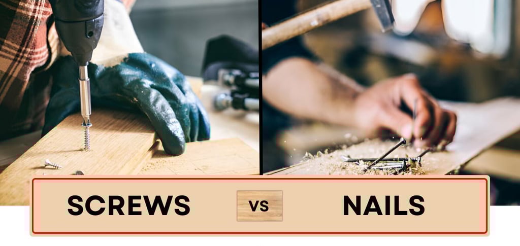 Screws vs. Nails: Which One is Better for Your Project?