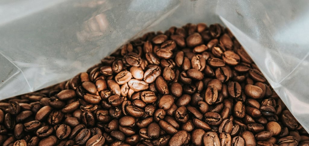 coffee beans in a bag