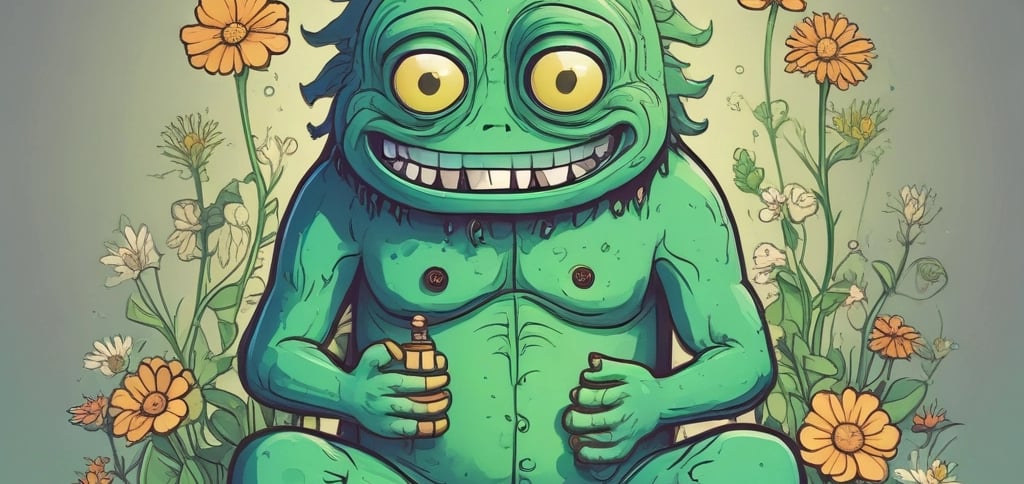 Majestic ancient tree with twisted bark and expansive roots in a lush green landscape.