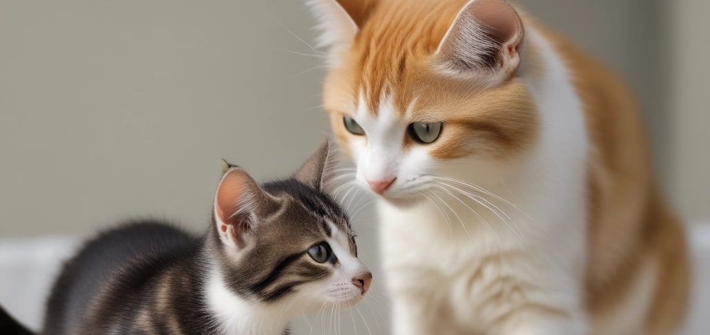 a black and white cat sitting on top of a blue chair