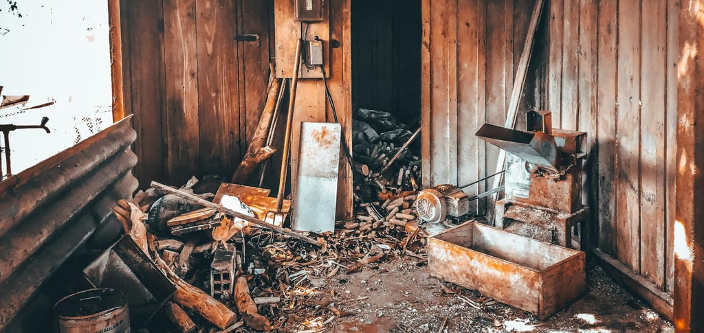 Very messy home with trash in it