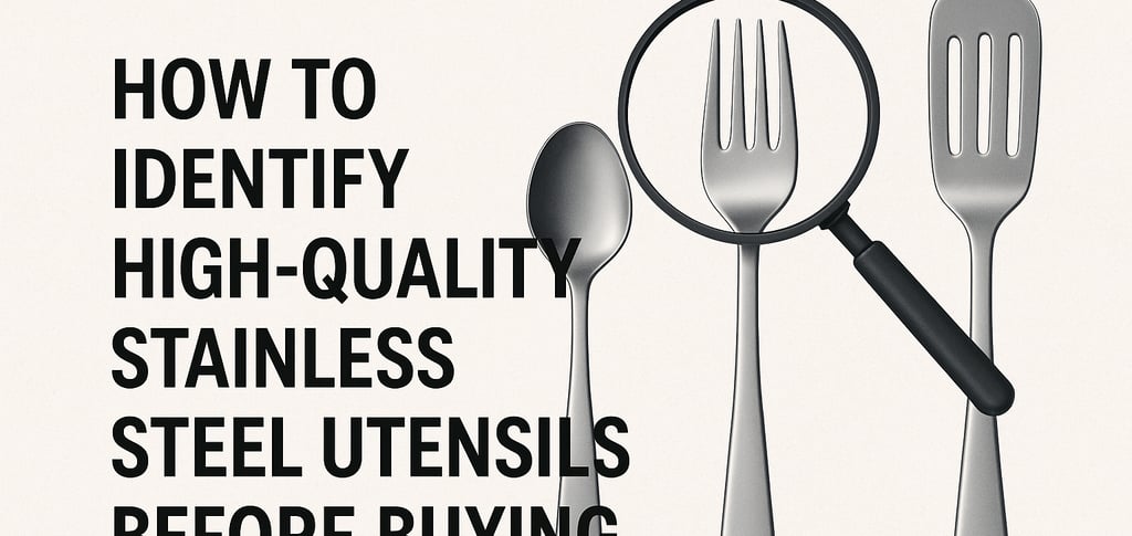 how to identify high quality ss utencils before buying