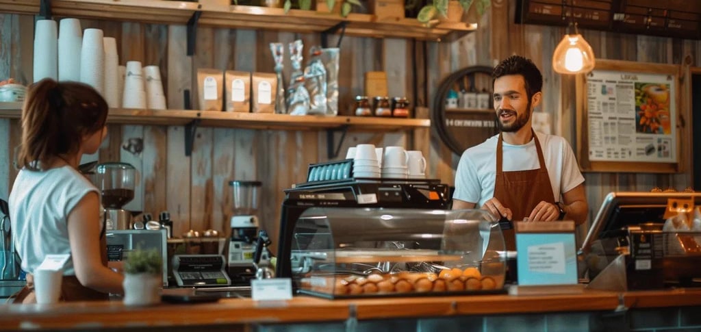 Local service business engaging with customers, highlighting the importance of local SEO