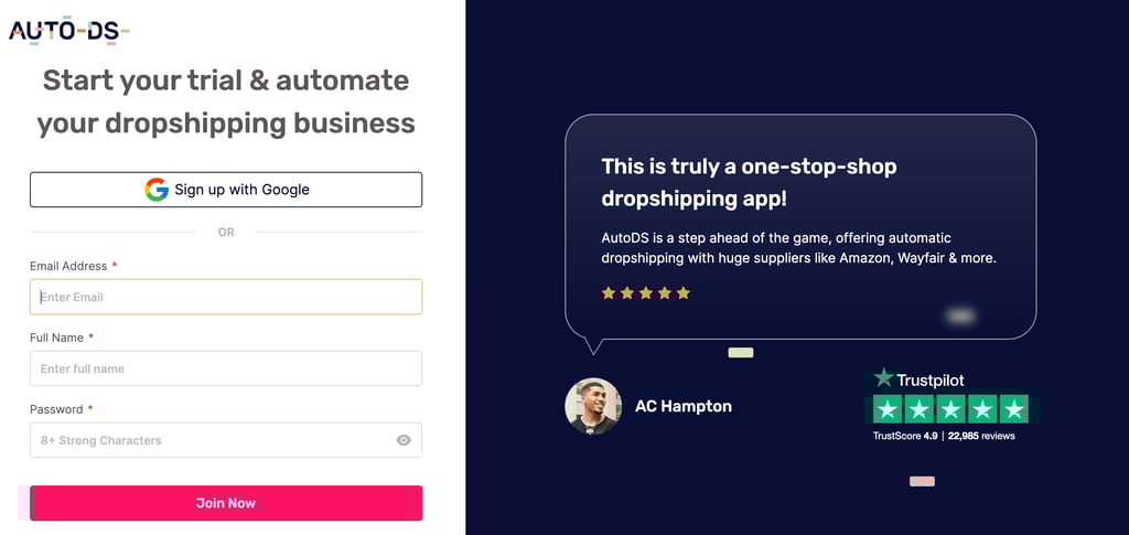 Free trial to Auto-DS