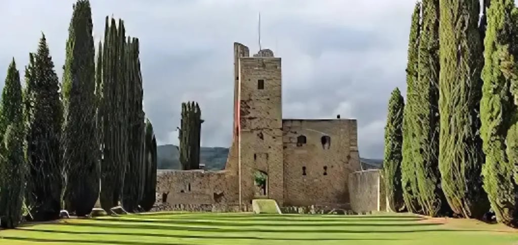 Historic site of Dante’s visits at Romena Castle in Tuscany