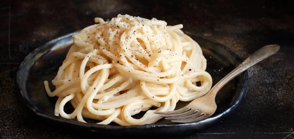 cacio e pepe roman' dish