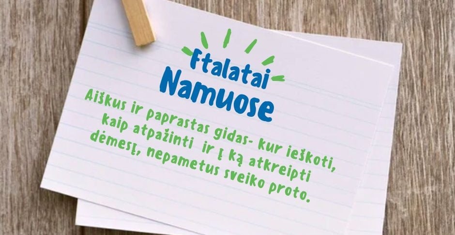 Užrašas - ftalatai namuose 