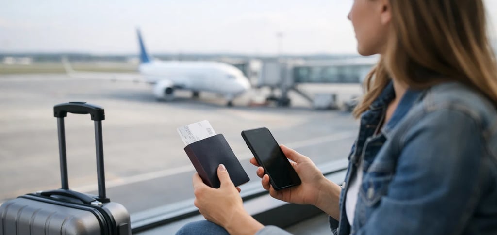 Kobieta na lotnisku PDU