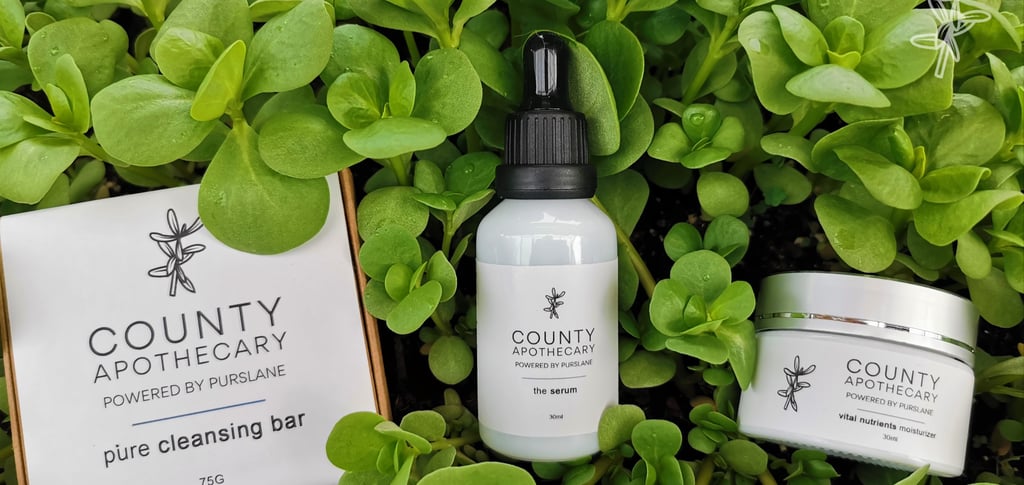 County Apothecary ™ soap, serum and moisturizer 