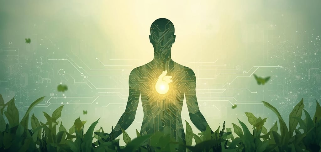 “human purpose in AI world illustration”