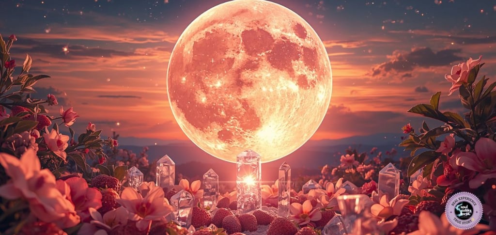 Crystals for the Strawberry Moon Soul Sisters Tarot