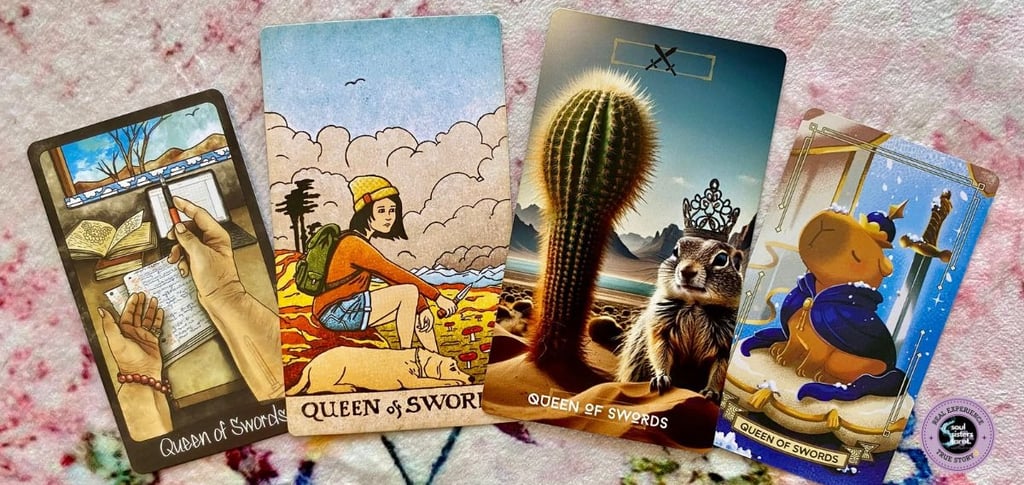 Kui täiskuu oleks taro kaart, siis oleks see Mõõkade Kuninganna Soul Sisters Tarot