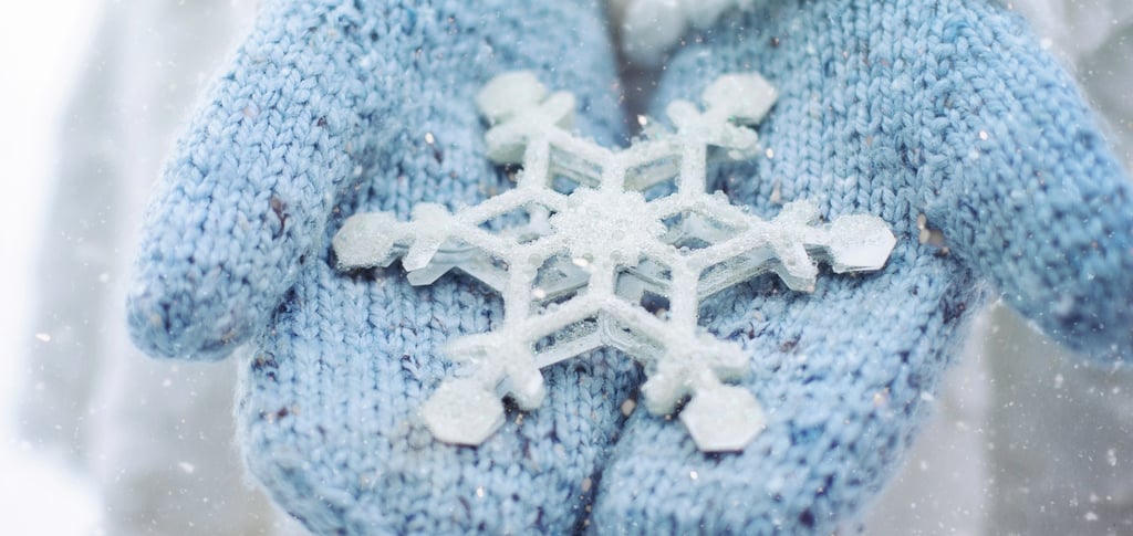 mittens with a snowflake