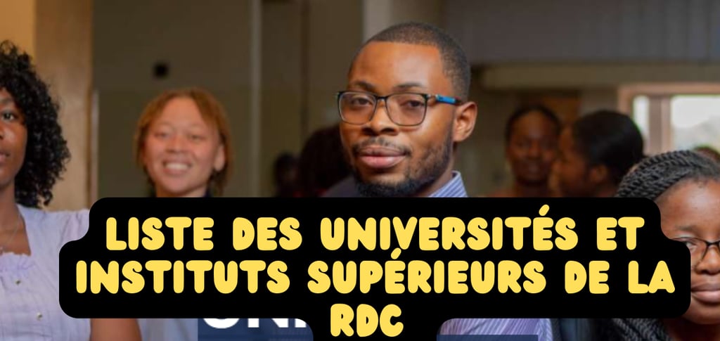 Liste des universités et instituts supérieurs de la RDC