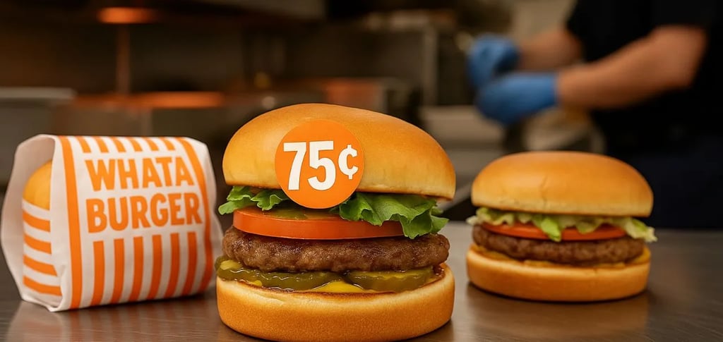 whataburger 75 cent burgers for 75th anniversary drive app traffic