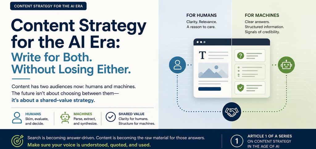 Content strategy for the AI era: how to write for both humans and machines.