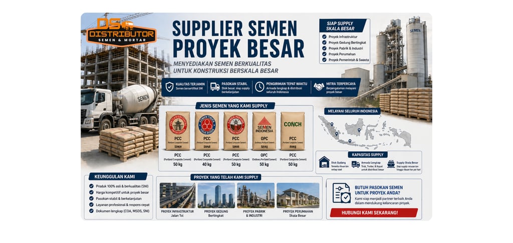 supplier semen proyek besar