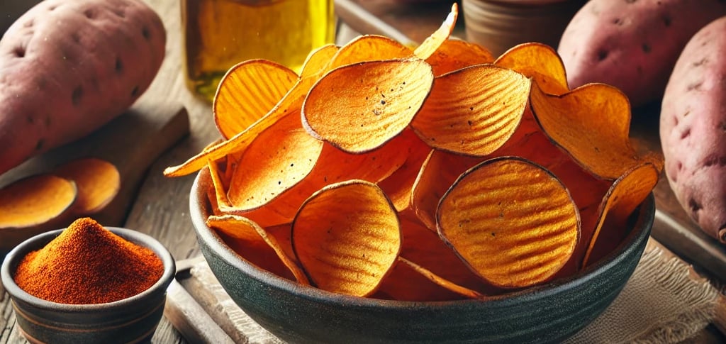 imagem de batat chips sobre a mesa