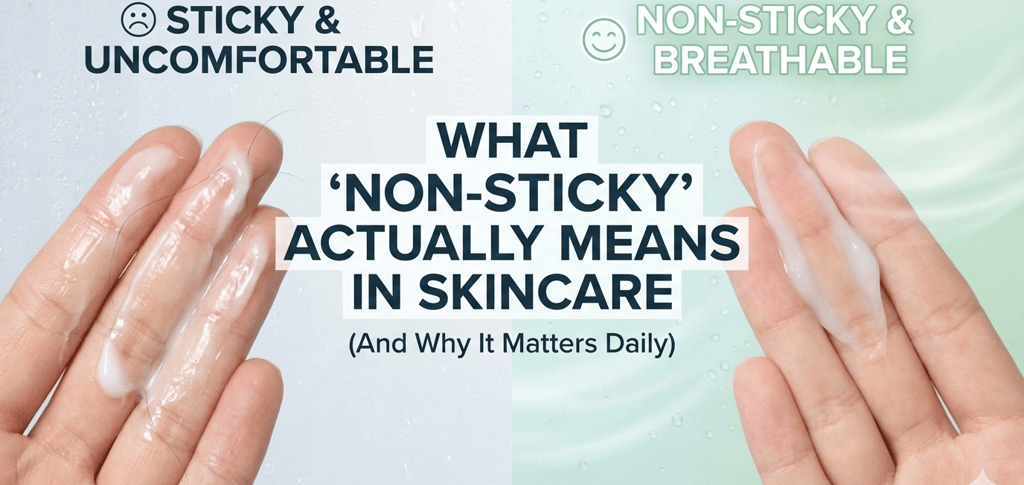 Sticky vs nonsticky skincare