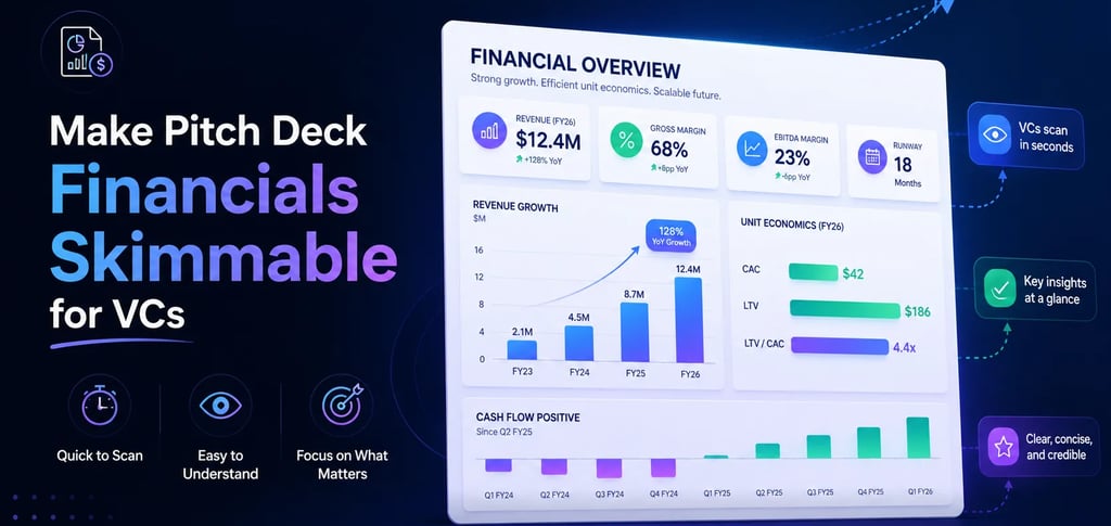 Make Pitch Deck Financials Skimmable for VCs
