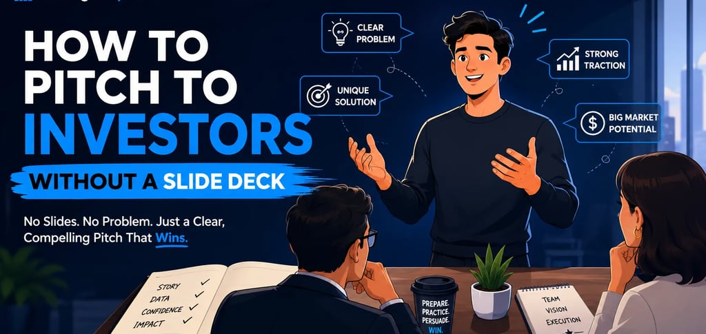 How to Pitch to Investors Without a Slide Deck