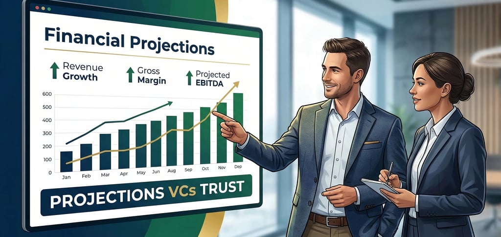 Pitch Deck Financials Slide: Presenting Projections VCs Trust