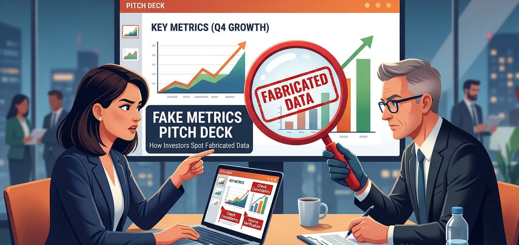 Fake Metrics Pitch Deck: How Investors Spot Fabricated Data