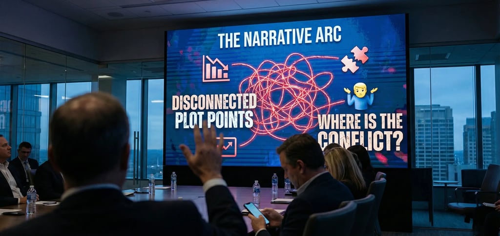 Pitch deck storytelling mistakes confusing investors.