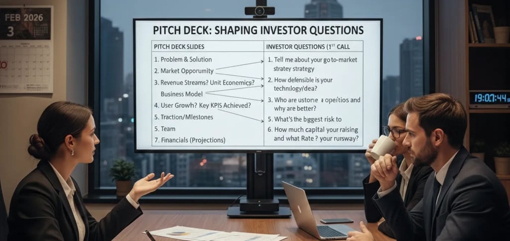 How Pitch Decks Shape Investor Questions in the First Call