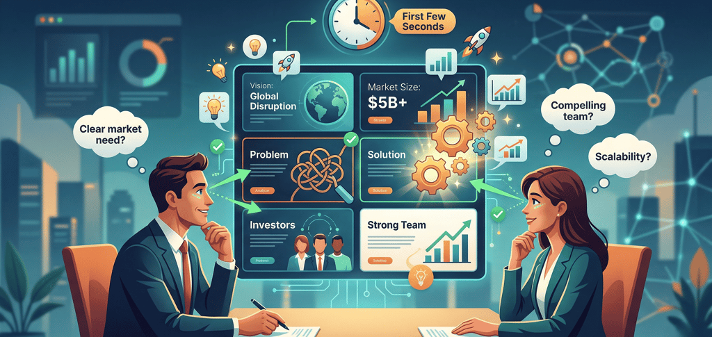 How Investors Form First Impressions of Your Pitch Deck