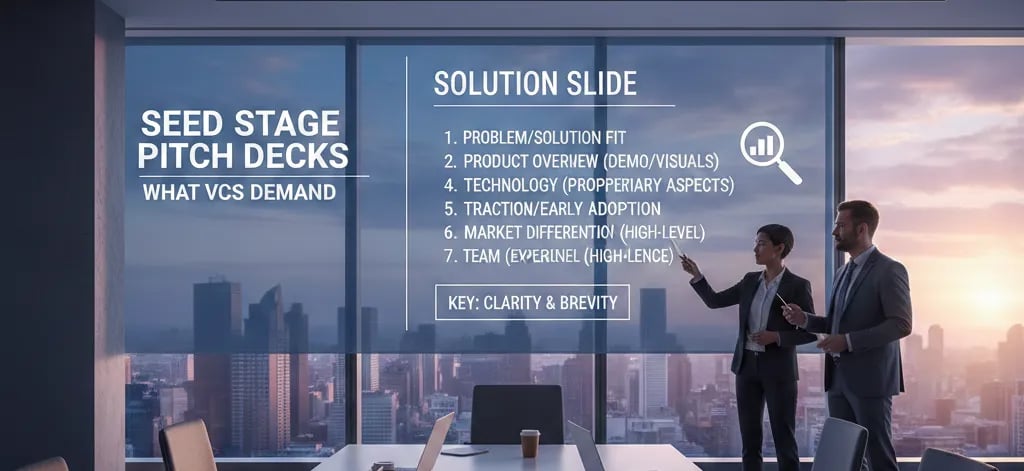 Seed Stage Pitch Decks: What VCs Demand on the Solution Slide